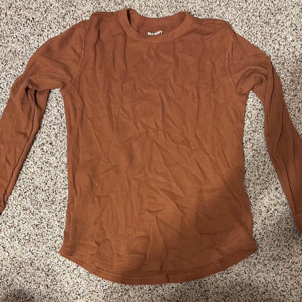 Old Navy Burnt Orange Thermal Long Sleeve